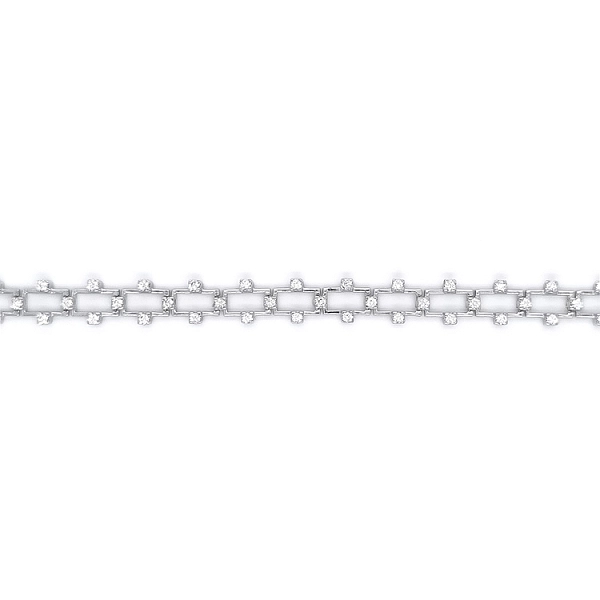 Women’s white gold necklace with zirconia