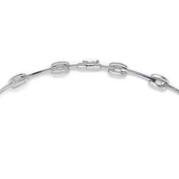 Women’s white gold necklace with zirconia