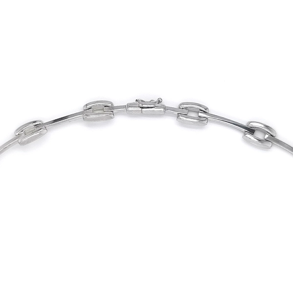 Women’s white gold necklace with zirconia