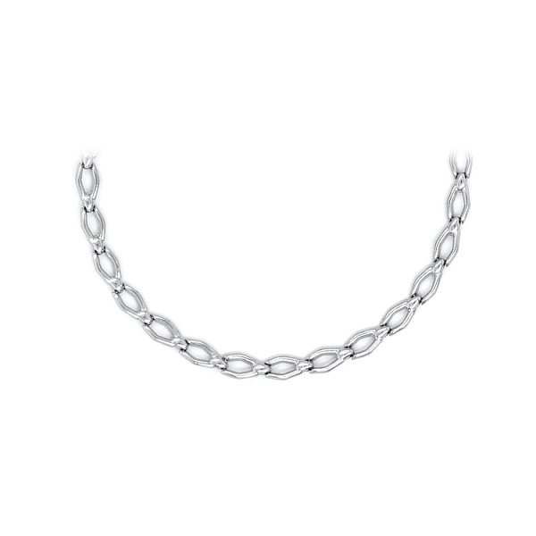Elegant white gold necklace