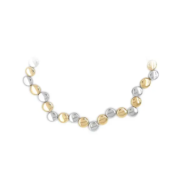 Elegant women’s necklace in two-tone gold