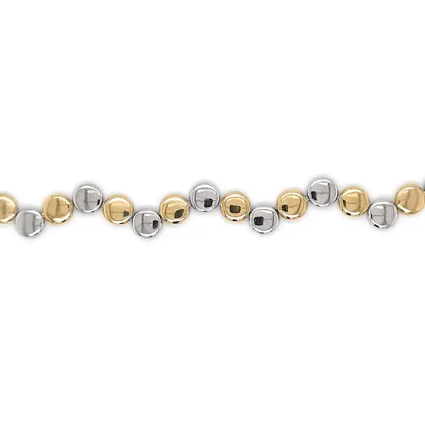 Elegant women’s necklace in two-tone gold