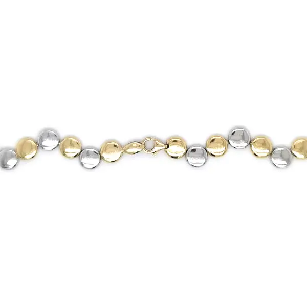 Elegant women’s necklace in two-tone gold