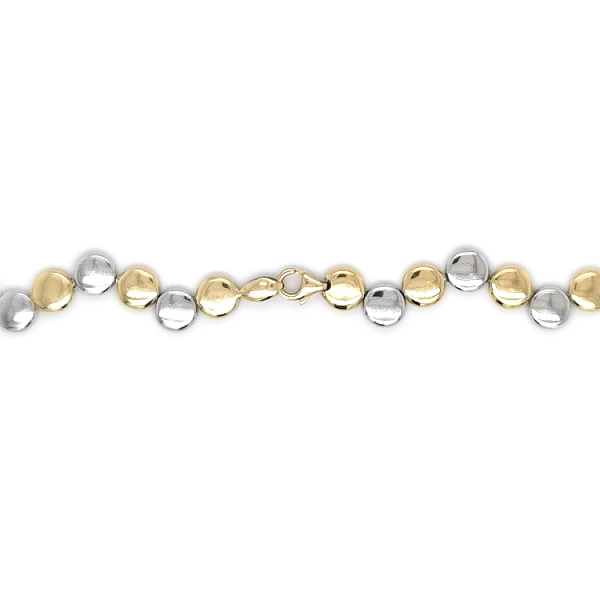 Elegant women’s necklace in two-tone gold