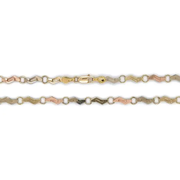 Elegant women’s necklace in two-tone gold