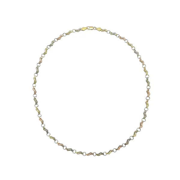 Elegant women’s necklace in two-tone gold