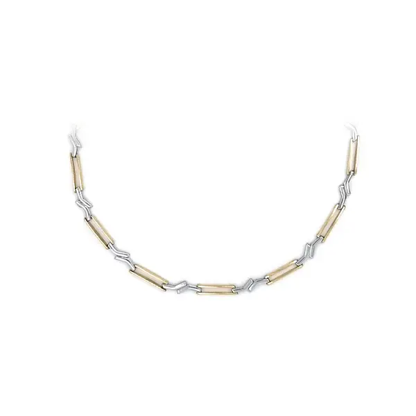 Elegant women’s necklace in two-tone gold