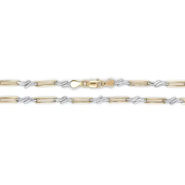 Elegant women’s necklace in two-tone gold
