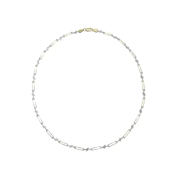 Elegant women’s necklace in two-tone gold