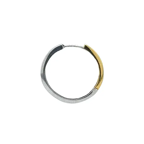 Elegant two-tone gold hoop earrings