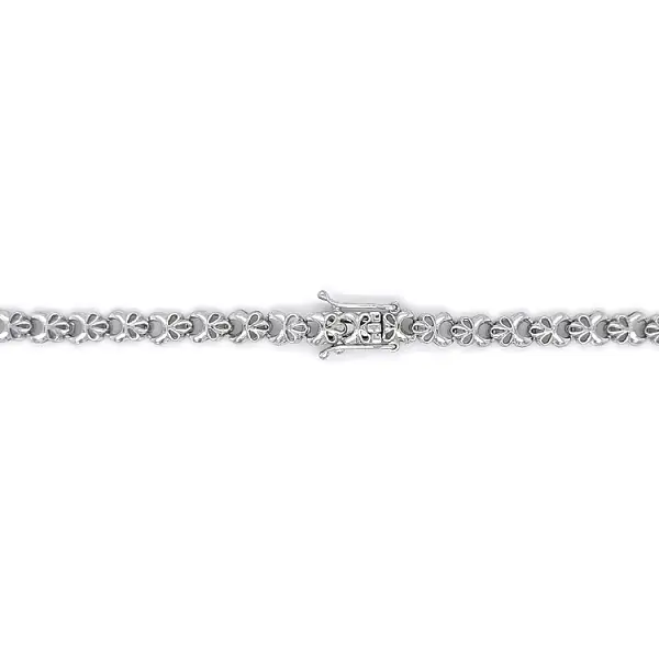 White gold necklace with Swarovski crystals