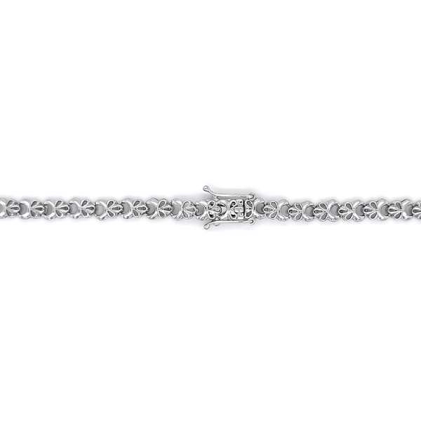 White gold necklace with Swarovski crystals