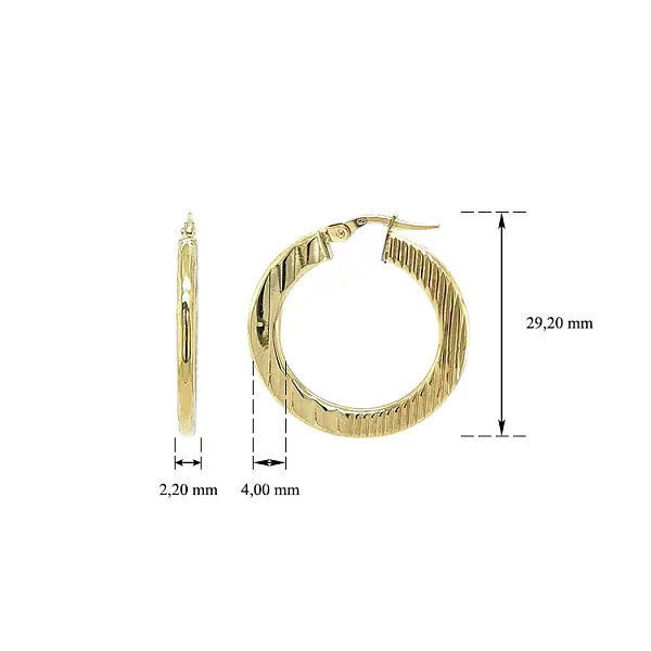 Elegant gold hoop earrings