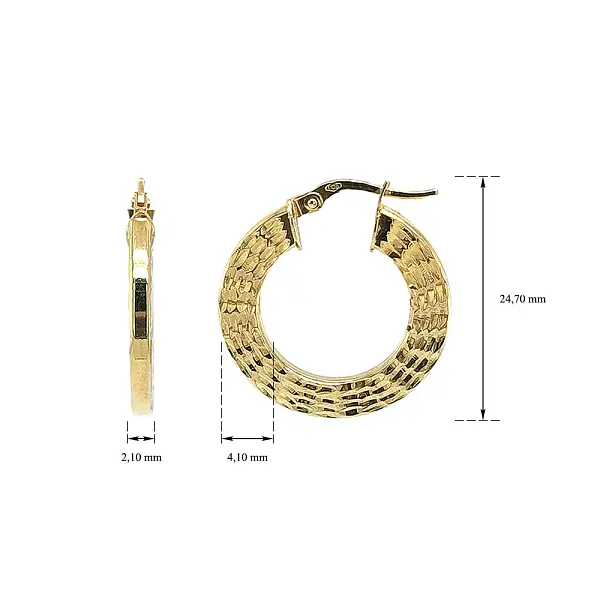 Elegant gold hoop earrings