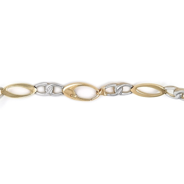 Women’s Two-Tone Gold Necklace with Oval Elements
