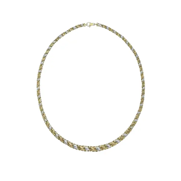 Elegant Women’s Necklace Combining Yellow and White Gold