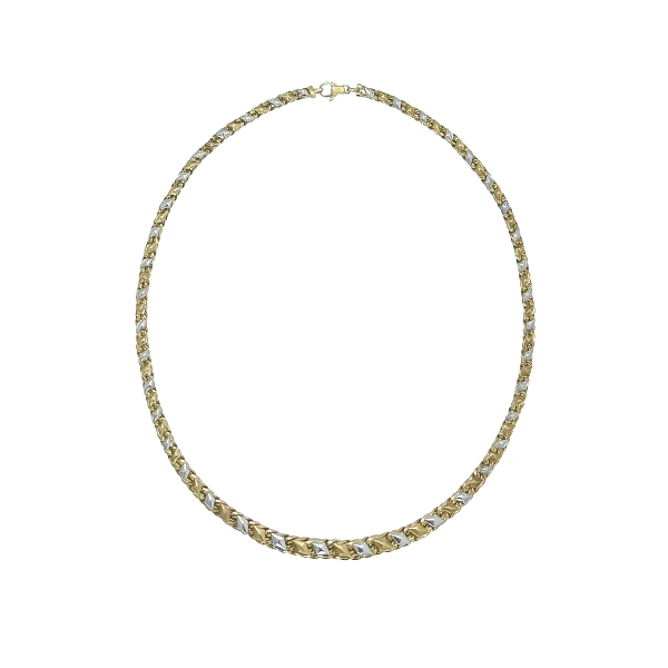 Elegant Women’s Necklace Combining Yellow and White Gold