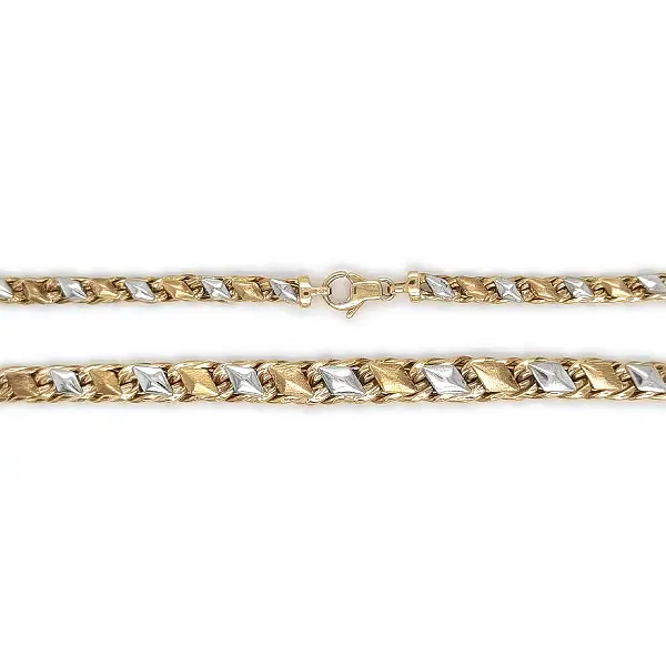 Elegant Women’s Necklace Combining Yellow and White Gold