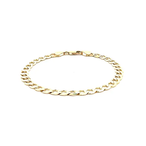 Elegant Gold Curb Bracelet