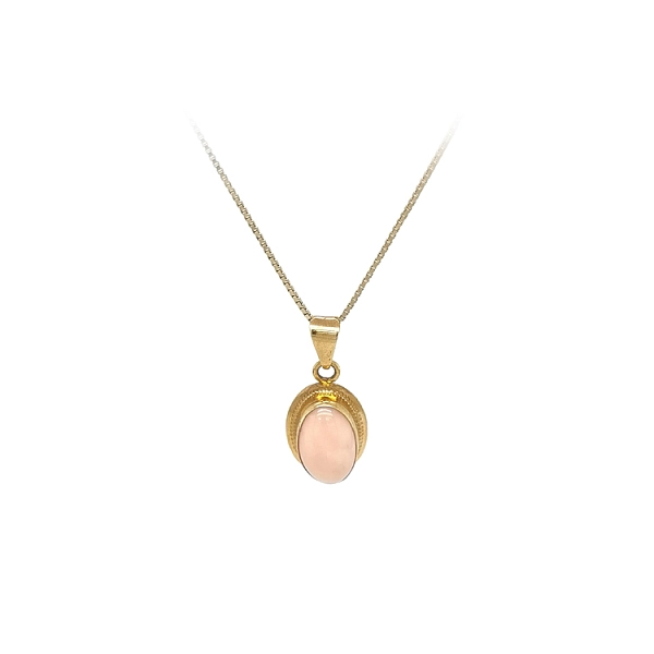 Exclusive Gold Pendant with Coral