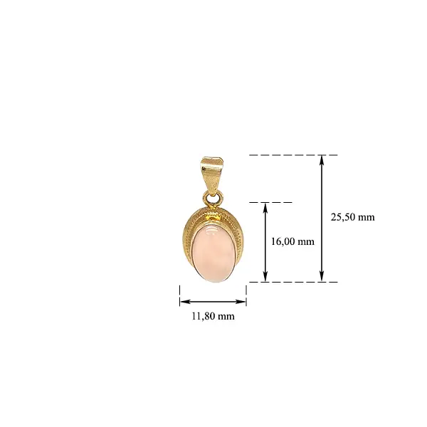 Exclusive Gold Pendant with Coral