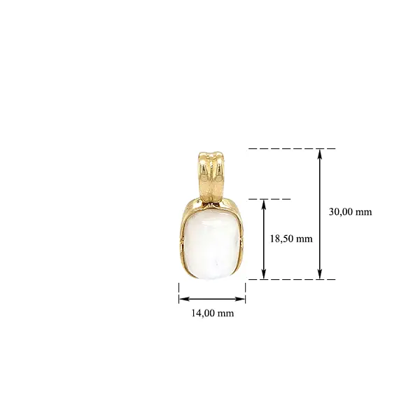 Exclusive Gold Pendant with Mother of Pearl