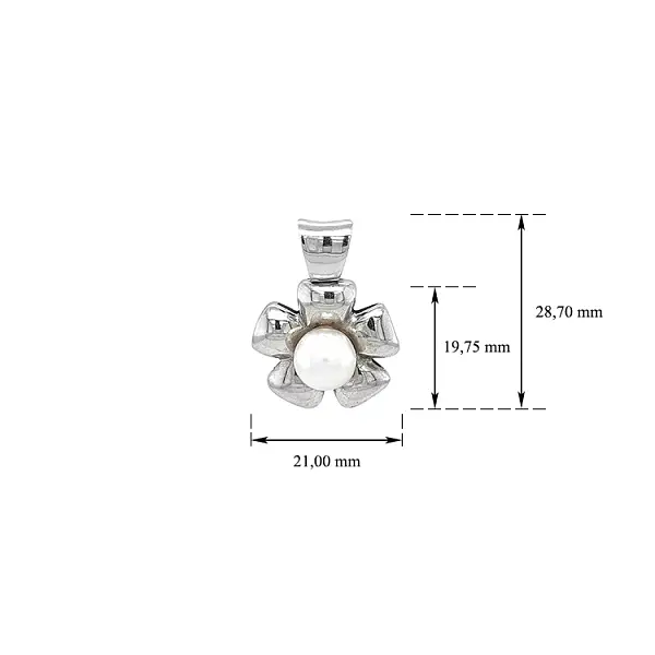 Exclusive White Gold Pendant with Pearl