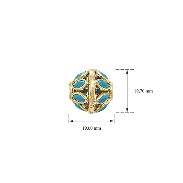 Exclusive Gold Pendant with Turquoise