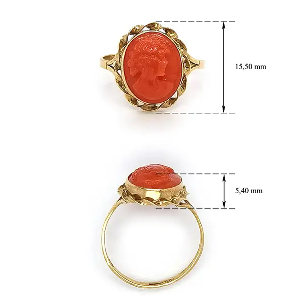 Exclusive Gold Ring with Cameo