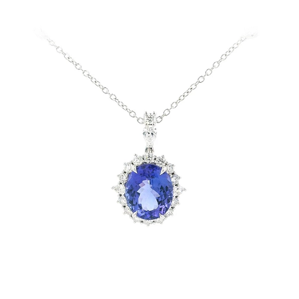 Exclusive White Gold Necklace with Tanzanite