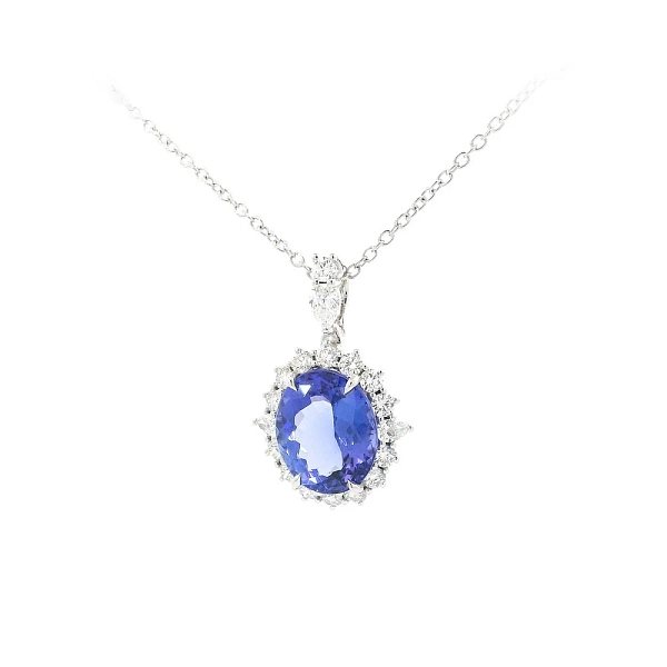 Exclusive White Gold Necklace with Tanzanite