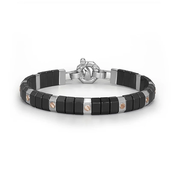 Baraka Men’s Gold Bracelet with Black Ceramic BR351091