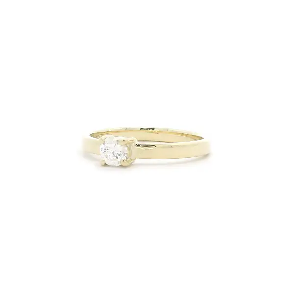 Gold Engagement Ring with Diamond