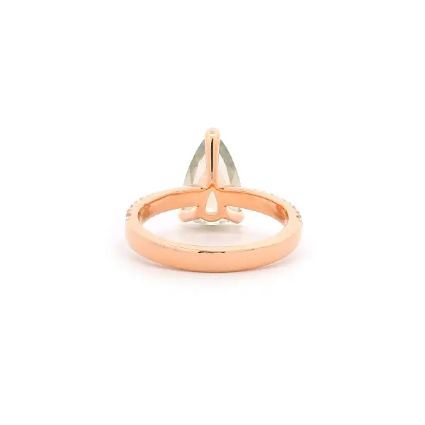 18kt Rose Gold Ring with Tourmaline and Diamonds
