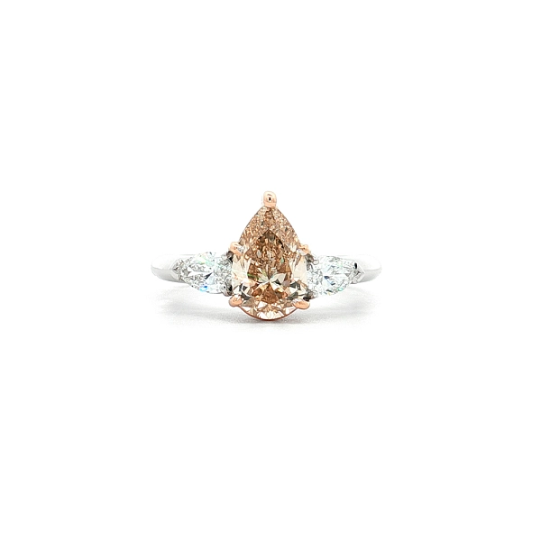 18kt Gold Ring with Fancy Yellow Diamond and White Diamonds