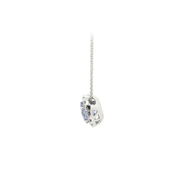 White Gold Necklace with Tanzanite and Diamonds
