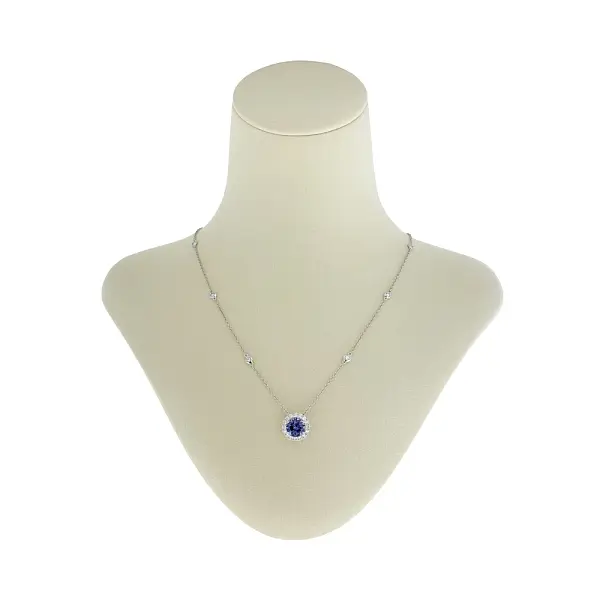 White Gold Necklace with Tanzanite and Diamonds
