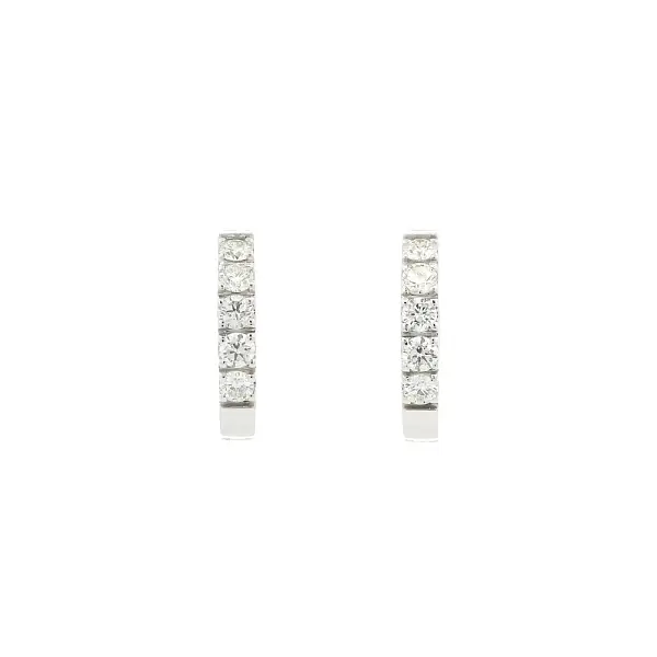 White Gold Diamond Hoop Earrings