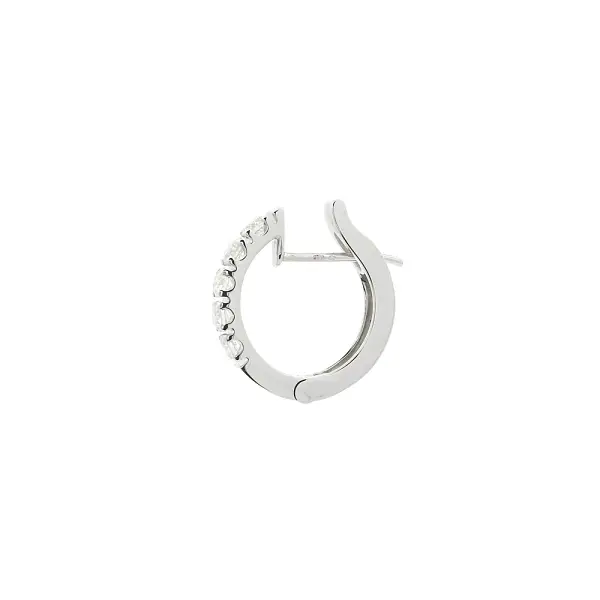 White Gold Diamond Hoop Earrings
