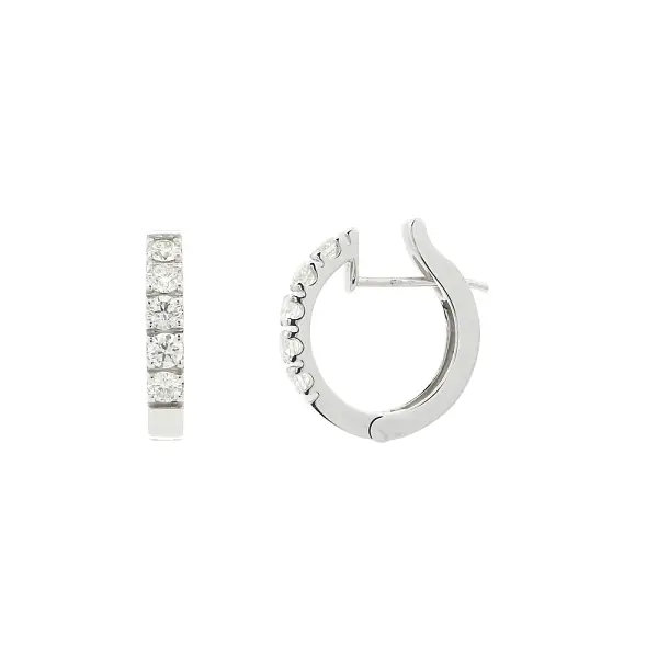 White Gold Diamond Hoop Earrings
