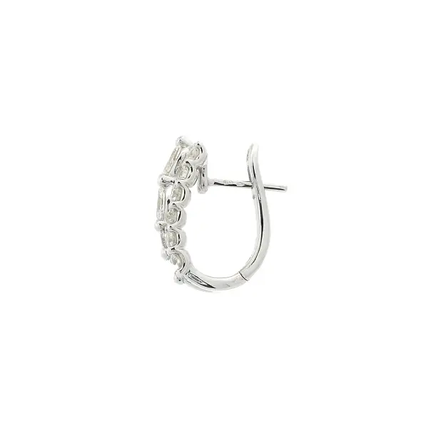 White Gold Earrings with Brilliant and Marquise-Cut Diamonds