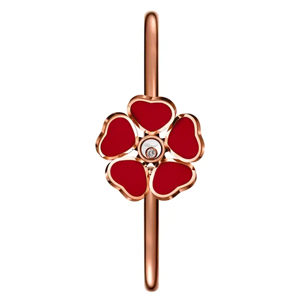 Gold Chopard Happy Hearts Flowers Bracelet 85A085-5803