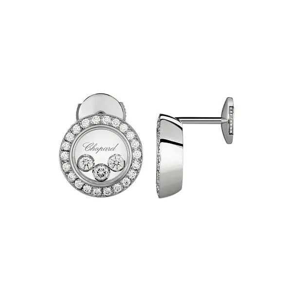Gold Earrings Chopard Happy Diamonds 83A018-1201