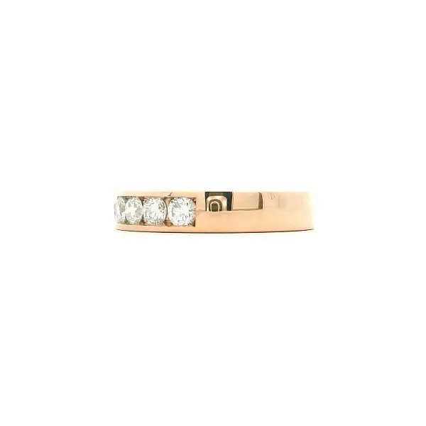 18K Rose Gold Diamond Ring – Half-Eternity Style