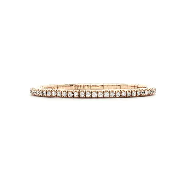 18K Rose Gold Tennis Bracelet with Diamonds