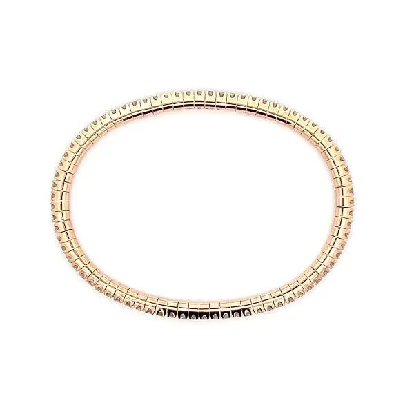 18K Rose Gold Tennis Bracelet with Diamonds