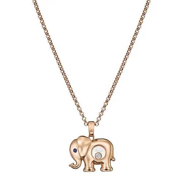 Gold Pendant Chopard Happy Diamonds Elephant 79A189-5001