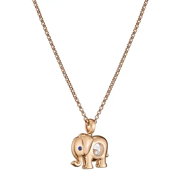 Gold Pendant Chopard Happy Diamonds Elephant 79A189-5001