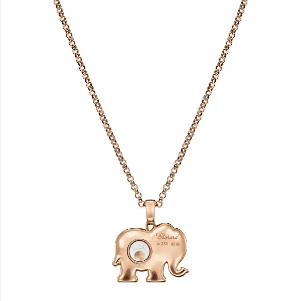 Gold Pendant Chopard Happy Diamonds Elephant 79A189-5001