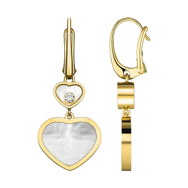 Gold Earrings Chopard Happy Hearts 837482-0310